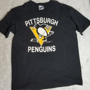 Vintage Black Pittsburgh Penguins Tee